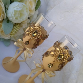 Свадебные бокалы "Совет да любовь"