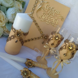 Свадебные бокалы "Совет да любовь"