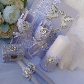 Свадебные бокалы "Сиреневая нежность"