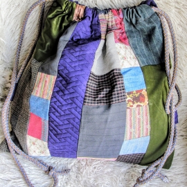 Рюкзак из лоскутков пэчворк