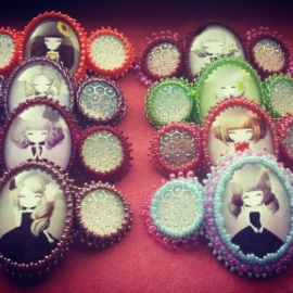 Заколки "Девочки бисеринки"