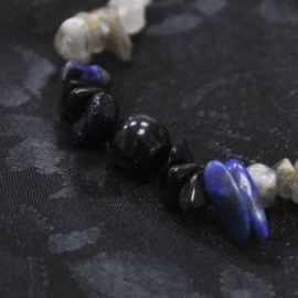 Мороз браслет из турмалинового кварца, авантюрина, лазурита, лабродора