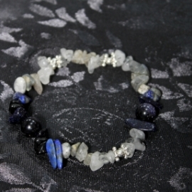 Мороз браслет из турмалинового кварца, авантюрина, лазурита, лабродора