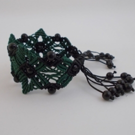 Браслет "Версаль1" ажурный, плетеный в технике макраме