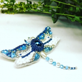 Брошь Морозная стрекоза