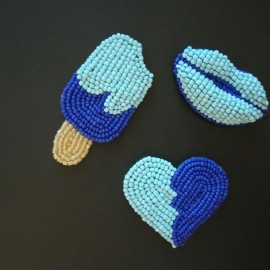 комплект из 3-х брошей