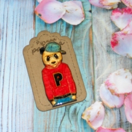 Брошь "Панда хипстер"