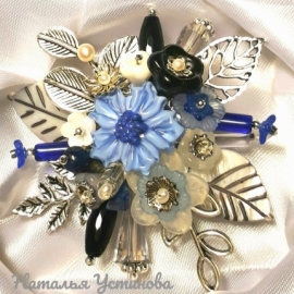 Брошь "Василёк"