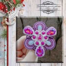 Сутажная брошь "Пятый элемент"