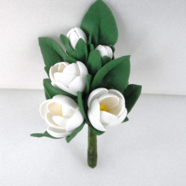 Брошь- веточка жасмина из фоамирана