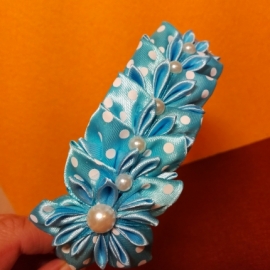 Ободок из атласных лент