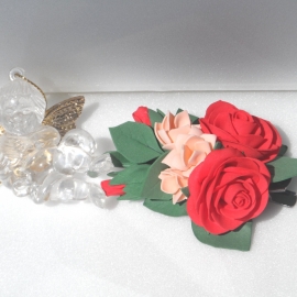 Зажим для волос Цветы из фоамирана