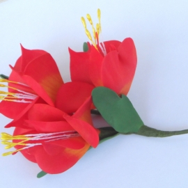 Заколка для волос /брошь Цветы из фоамирана