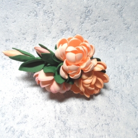 Заколка для волос/брошь Цветы из фоамирана