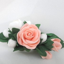 Зажим для волос Цветы из фоамирана