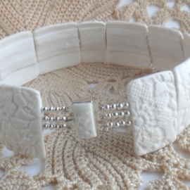 Колье "Морозные узоры", вид со стороны замочка