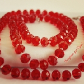 Бусы длинные Рубин