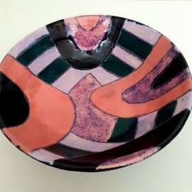 Расписная глубокая тарелка