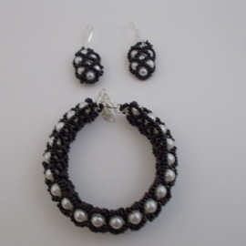 Комплект украшений "Нью-Йорк": колье, браслет, серьги