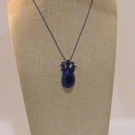 Кулон "Маленький принц" из Агата, плетеный в технике макраме