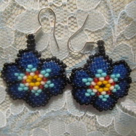 Серьги Фиалка