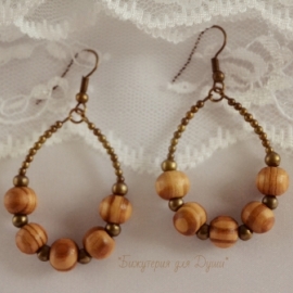 Эко-серьги деревянные