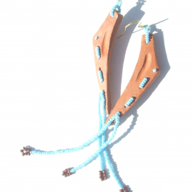 керамические серьги "Клыки"