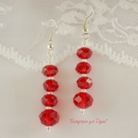 "Рубиновые" серьги