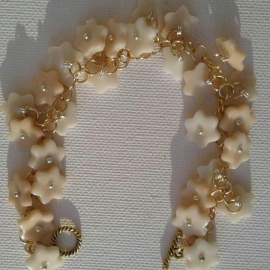 Браслет Звездочки 1 (Цвет: белый, серый)