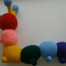 Мягкая игрушка. Гусеница.
