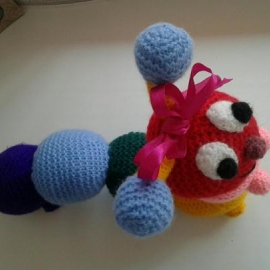 Мягкая игрушка. Гусеница.