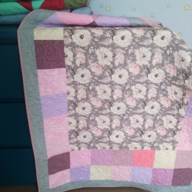 Лоскутное одеяло "Розовая дымка"