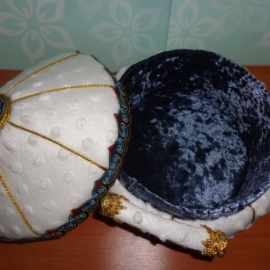Шкатулка "Юрта" из бархата
