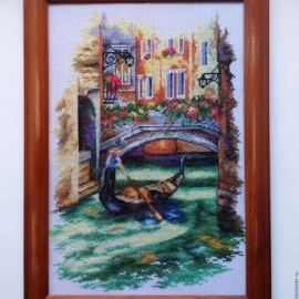 Картина вышитая крестиком "Венеция"