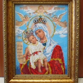 Икона бисером Богородица Милующая