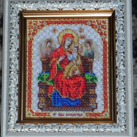 Икона бисером Богородица Милующая
