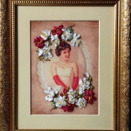 Вышивка летами лилии