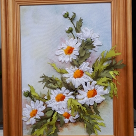 Акварельные ромашки