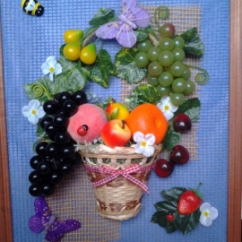 Панно из фруктов "Щедрая осень"