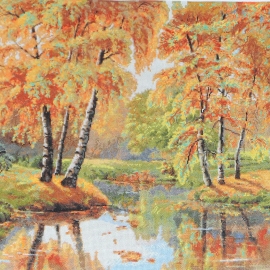 Вышитая картина Золотая осень