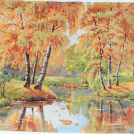 Вышитая картина Золотая осень