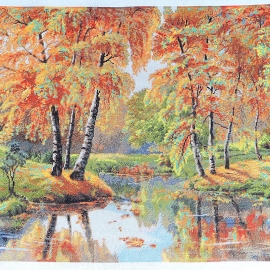 Вышитая картина Золотая осень