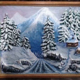 "Сказачная зима", солёное тесто.