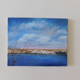 Картина маслом "Дон Меловые горы"