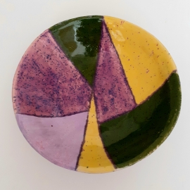 Глубокая расписная тарелка