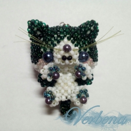 Брелок "Котёнок на спине"