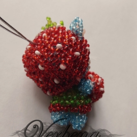 Брелок "Медведь-клубника"