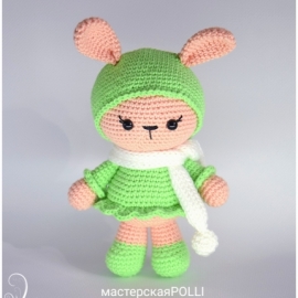 Зайчик , заяц, вязаный заяц