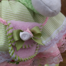 Розово-салатовая Зайка