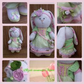 Розово-салатовая Зайка